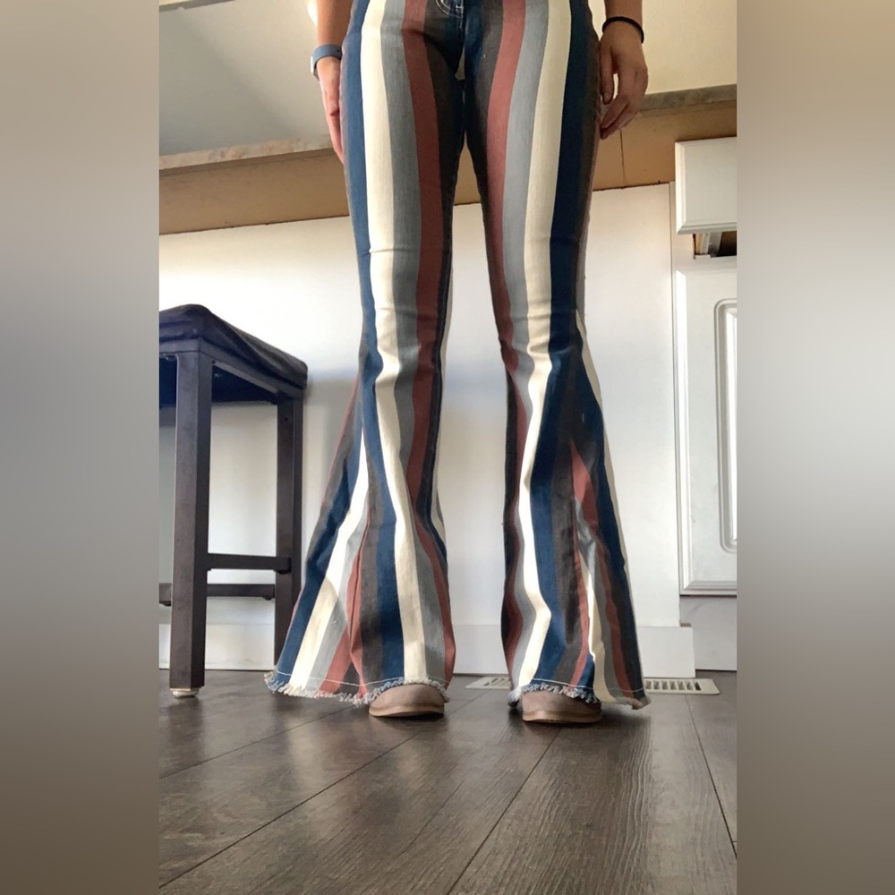 Striped bell bottoms